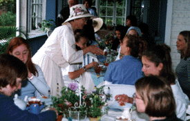 Students at tea